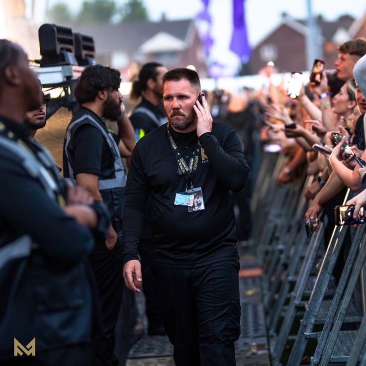 Noble Shield event security officer managing crowd