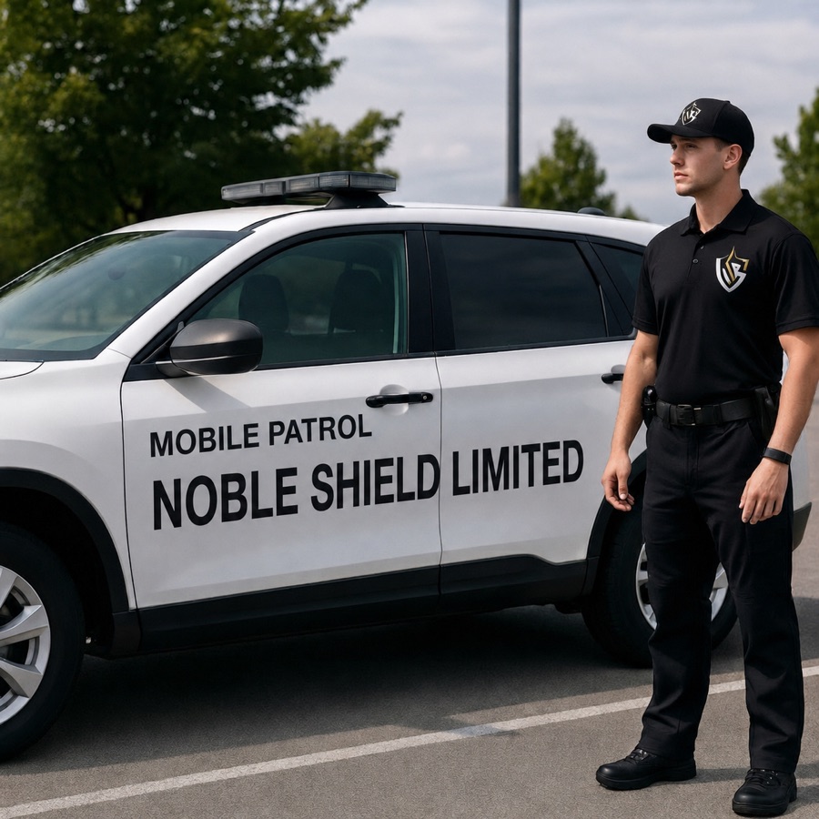 Noble Shield mobile patrol officer with vehicle